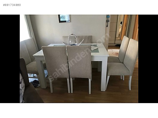 Acilir Kapanir 8 Kisilik Yemek Masasi Ve 8 Sandalye Masa Takimi Ilanlari Sahibinden Com Da 881734860