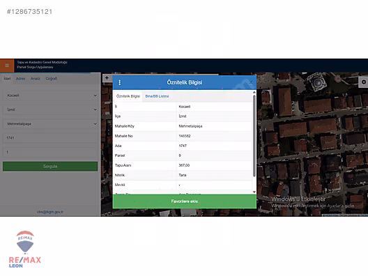 İZMİT MEHMETALiPAŞA MAHALLESİNDE 3 KAT iMARLI 367 M2 ARSA #1286735121