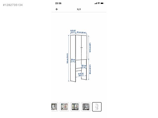 IKEA Nysjön çamaşır makinesi dolabı - Banyo Dolabı ve Yapı Malzemeleri sahibinden.com'da