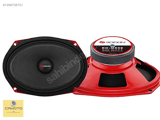 Hoparlör / Midrange / EDISON ED-609M 120RMS 800W 6X9 OVAL MİDRANGE