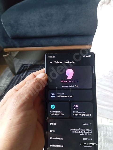 redmagiç 9 pro 16+12gb 512 hfz