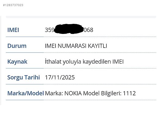 İkinci El ve Sıfır Alışveriş / Cep Telefonu & Aksesuar / Cep Telefonu / Nokia / 1112