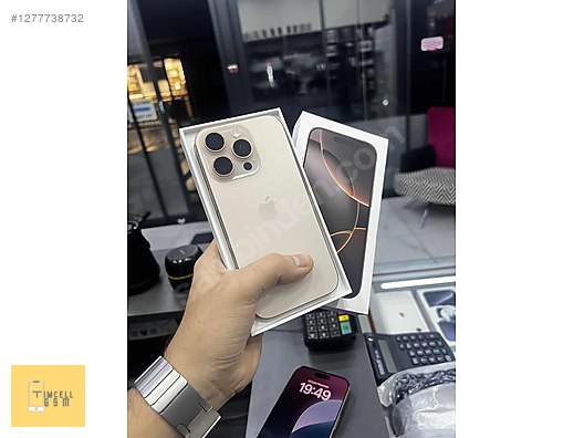 Resim Apple iPhone 16 Pro Max İkinci El TR | 256 GB | Çöl Titanyum İkinci El İPHONE 16 PROMAX 256 GB 16 AY GARANTİLİ TR KUTULU !