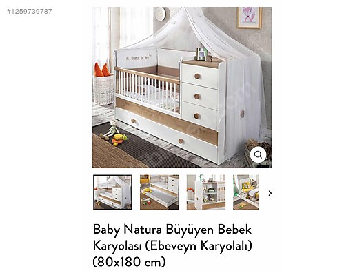 Bebek Odası Takımı / Çilek mobilya baby natura büyüyen karyola ve