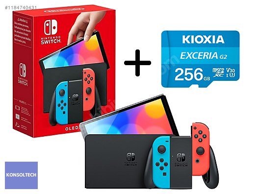 Nintendo Switch OLED Çİpli+256 GB+CFW+ 40 OYUN 2YIL GARANTİLİ on