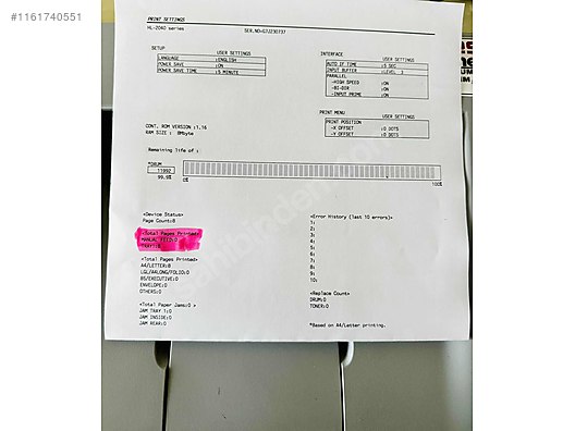 İkinci El ve Sıfır Alışveriş / Bilgisayar / Çevre Birimleri / Yazıcı, Tarayıcı & Plotter / Yazıcı