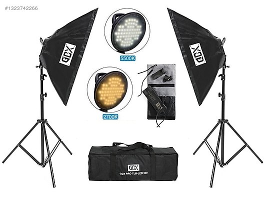 GDX Pro Tlb LED 500 Bicolor Ikili Set Softbox on sahibinden.com