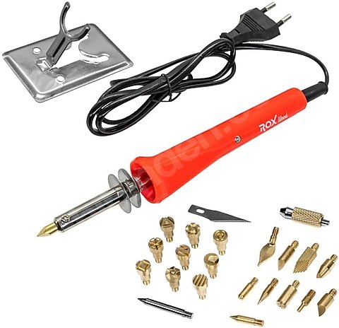 Rox Wood 0142 Ahşap Yakma ve Hobi Seti 30 Watt - 27 Parça