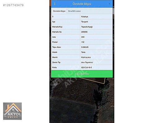 ^^AKYOL EMLAKTAN YATIRIMLIK RESMİ YOLU BULUNAN SATILIK TARLA^^ #1267743479