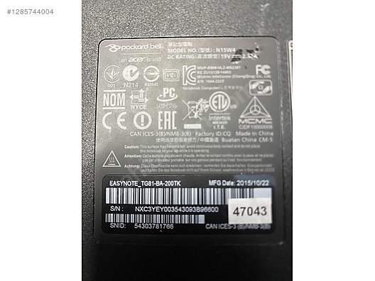 Used & Brand New Items / Computers / Laptops & Notebooks / Laptops / Packard Bell