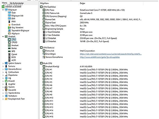 İntel işlemci İ7-10700F (TEST VİDEOLU) - İşlemci ve Tüm Masaüstü Bilgisayar Parçaları sahibinden.com'da
