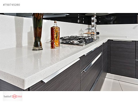 Avcilar Cimstone Belenco Quartz Tezgah Montajli Mutfak Dolabi