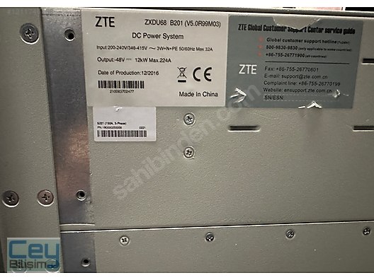 ZTE ZXDU68 B201 48V 200A Power Supply at sahibinden.com - 1211746158