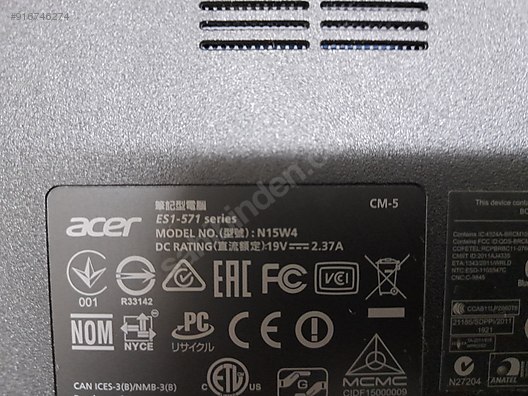 acer es1 571 arizali notebook ilan ve