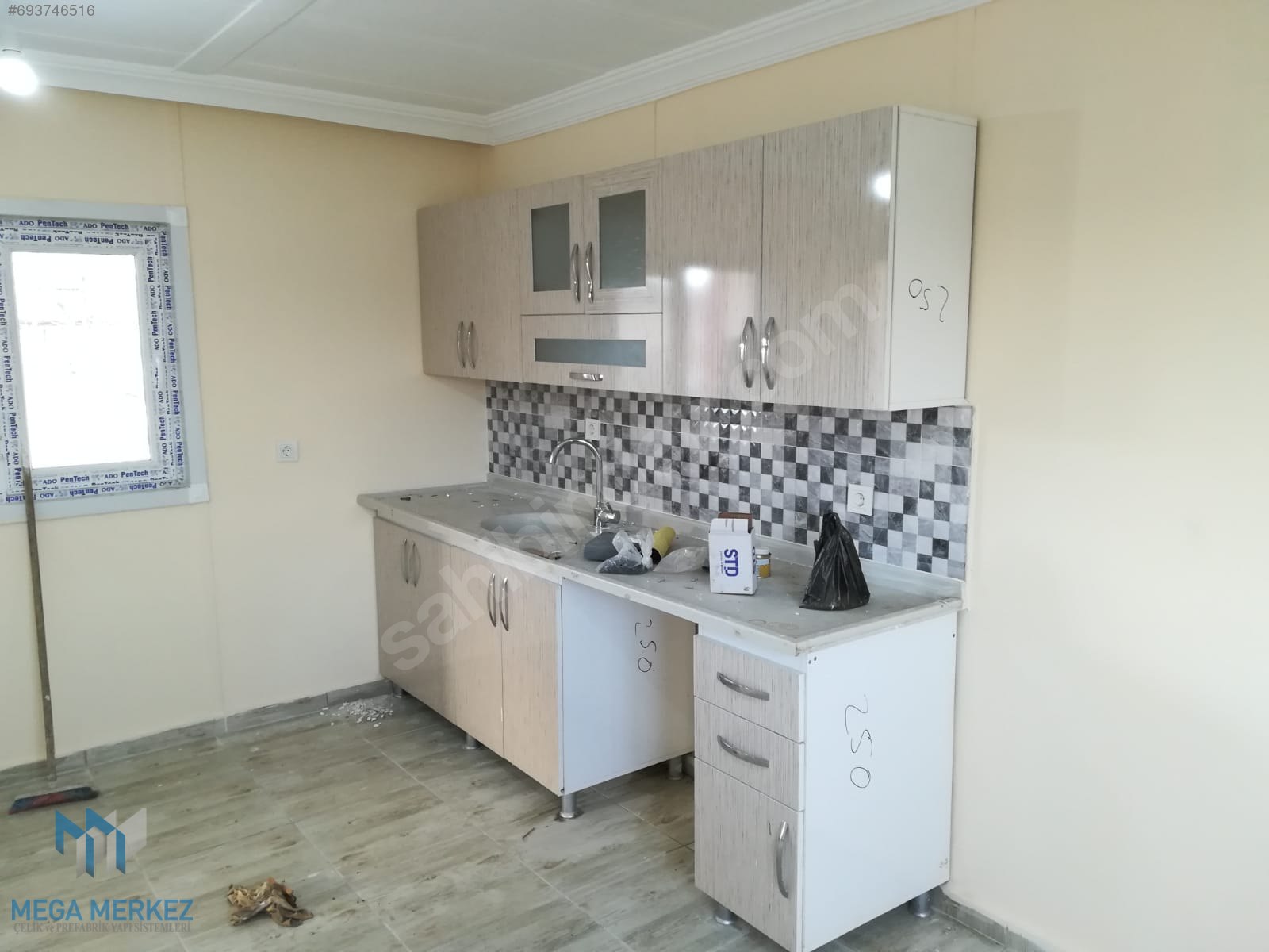 MEGAEVİM ÇELİK PREFABRİK EV 62 M2 ANAHTAR TESLİM FULL PAKET Satılık