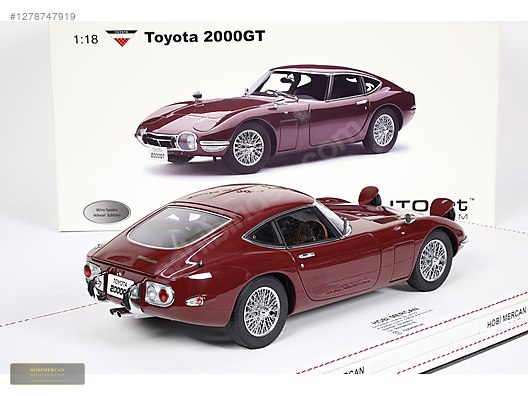 TOYOTA 2000GT バーガンディ 1/18 ミニカー Autoart Diecast Model 1:18 Toyota Araba - 1278747919