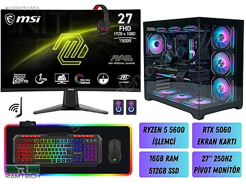 PC-OEM / R5 5600 | Rtx 5060 | 16GB Ram | 960GB SSD | 27'' 250Hz