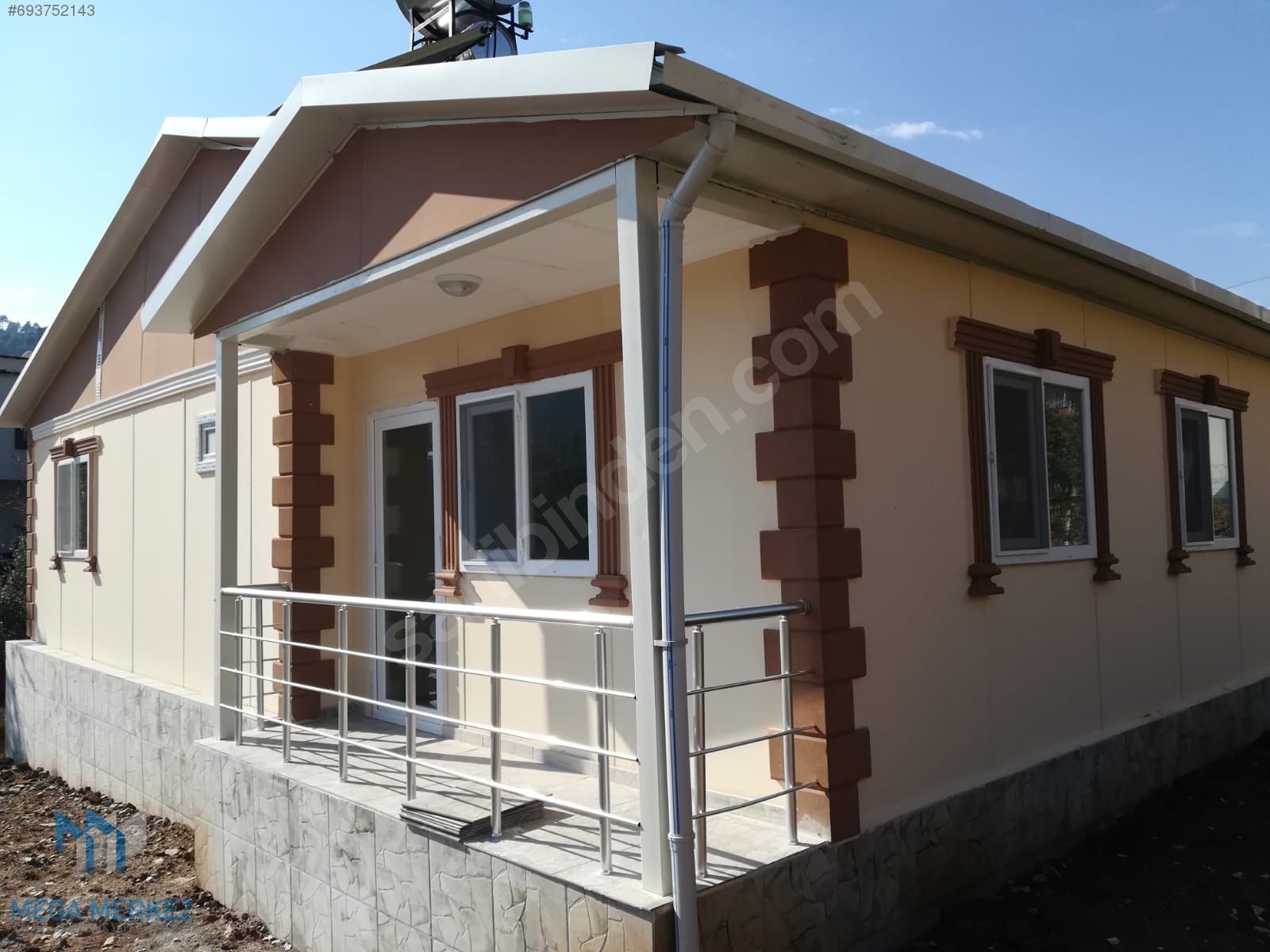MEGAEVİM ÇELİK PREFABRİK EV 62 M2 ANAHTAR TESLİM FULL PAKET Satılık