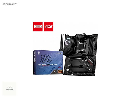 MSI Mpg B650 Carbon Wıfı Am5 Ddr5 Wıfı 6e(Outlet) - Anakart ve Tüm Masaüstü Bilgisayar Parçaları sahibinden.com'da