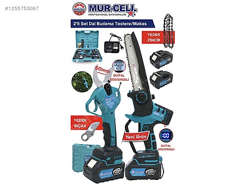 MURCELL PROFESYONEL İKİLİ DAL BUDAMA SETİ DUMANLI HIRDAVAT on