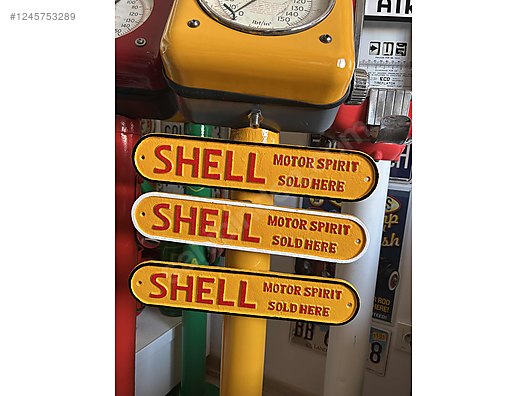 SHELL DÖKÜM TABELA ''SHELL MOTOR SPIRIT SOLD HERE'' sahibinden