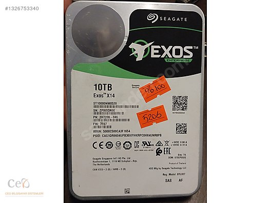 ①BTS おまとめ売り Seagate Exos X14 10TB SAS 12G 520byte Formatında sahibinden.comda