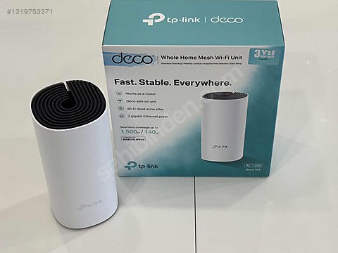 TP-LINK DECO M4 AC1200 MESH 2 GIGABIT PORT SIFIR 3 YIL GARANTİLİ