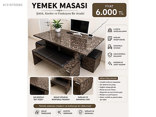 masa様 リクエスト 6点 まとめ商品 Tables / Yemek masası on sahibinden.com - 1318755583