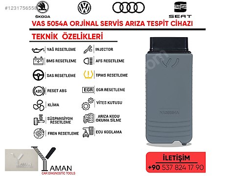 VAS5054A ORJİNAL VAS19.01.01 ODİS 7.2.1 MODEL ARAÇ OKİ ÇİP 2025