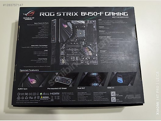 Asus ROG Strix B450-F Gaming AMD AM4 DDR4 ATX Anakart - Anakart ve Tüm Masaüstü Bilgisayar Parçaları sahibinden.com'da