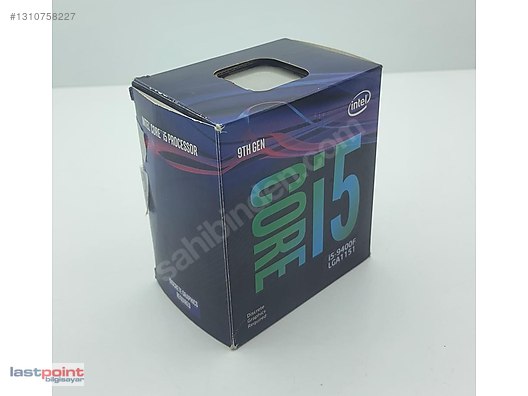 Intel Core i5 9400F 1151 9. Nesil 2.9GHz 9MB İşlemci Kutu+Fan