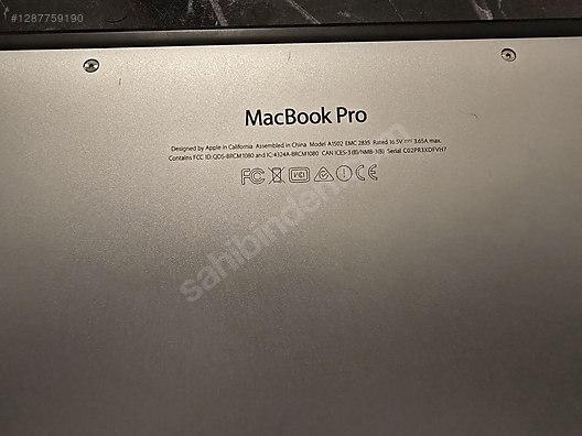 Apple Macbook / Apple MacBook Pro A1502 (2015) 512 GB SSD Temiz