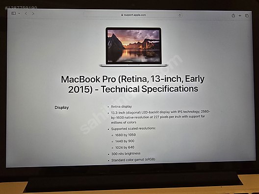 Apple Macbook / Apple MacBook Pro A1502 (2015) 512 GB SSD Temiz