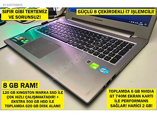Lenovo / SIFIR GİBİ TEMİZ GÜÇLÜ İ7! +620GB KINGSTON SSD+HDD! +