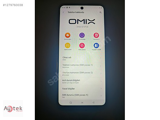 İkinci El ve Sıfır Alışveriş / Cep Telefonu & Aksesuar / Cep Telefonu / Omix / X400