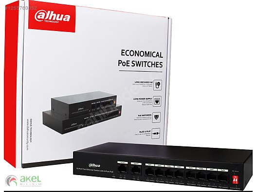 DAHUA | 8 Port PoE + 2 Uplink PoE Switch sahibinden.comda - 1255760352