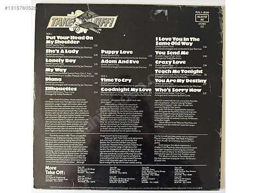 Paul Anka 16 Super Hits Plak (LP) - Müzik Plakları Alışverişte İlk