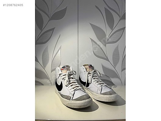 44 Numara Nike Blazer Mid '77 Vintage Erkek Beyaz Spor Ayakkabı - Erkek  Spor Ayakkabı Modelleri - 1208762405