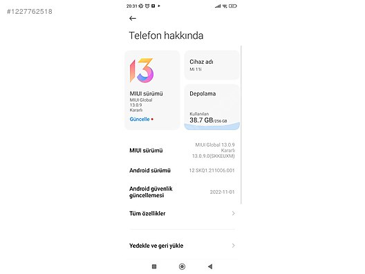 İkinci El ve Sıfır Alışveriş / Cep Telefonu & Aksesuar / Cep Telefonu / Xiaomi / Mi 11i