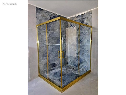 ゴールド　LEVEL GOLD SERİSİ 6MM TEMPERLİ CAM METAL TEKER SÜPERLÜX DUŞAKABİN on
