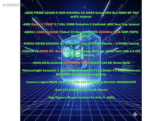 AMD Ryzen 5 Hazır Sistem Oyuncu Masaüstü Bilgisayar