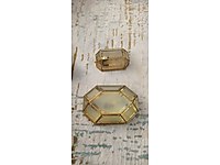 Duvar lambası çifti, pirinç, kesme cam, 1960'lar/70'lerDuvar lam #1283763286