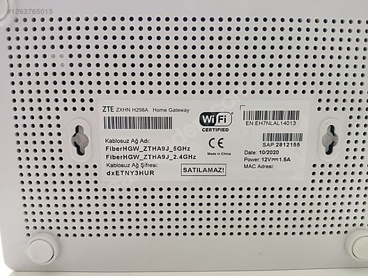 ZTE ZXHN H298A 5Ghz Fiber Modem ve Gpon Ont Cihazı sahibinden