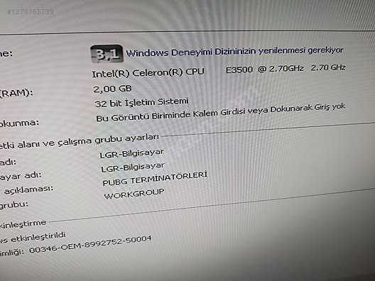 İkinci El ve Sıfır Alışveriş / Bilgisayar / Masaüstü / Modeller / Vestel