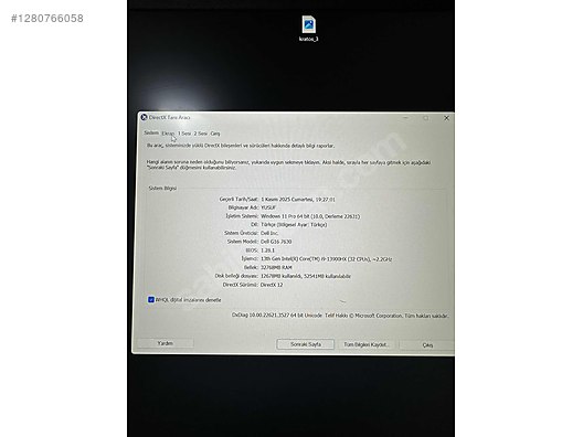 İkinci El ve Sıfır Alışveriş / Oyunculara Özel / Oyun Bilgisayarı / Oyuncu Laptop / Dell