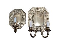 Antika Pirinç Metal Çift Aplik