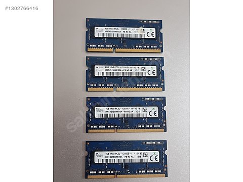 DDR3 NOTEBOOK RAM 4x4Gb sahibinden.comda - 1302766416
