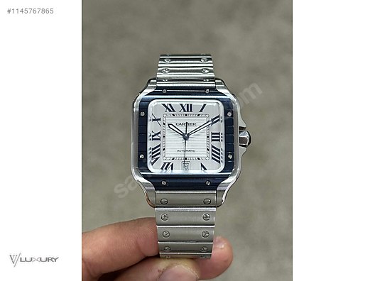 Cartier Cartier Santos Mavi Beyaz Super Clone Eta Saat at