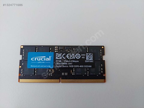 Crucial 16GB DDR5 4800 mhz sahibinden.comda - 1324771686