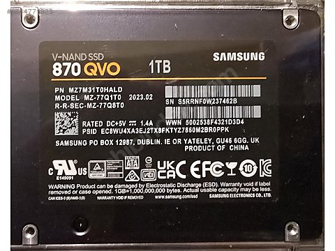 SAMSUNG 870 QVO SSD 1TB sahibinden.comda - 1344771923